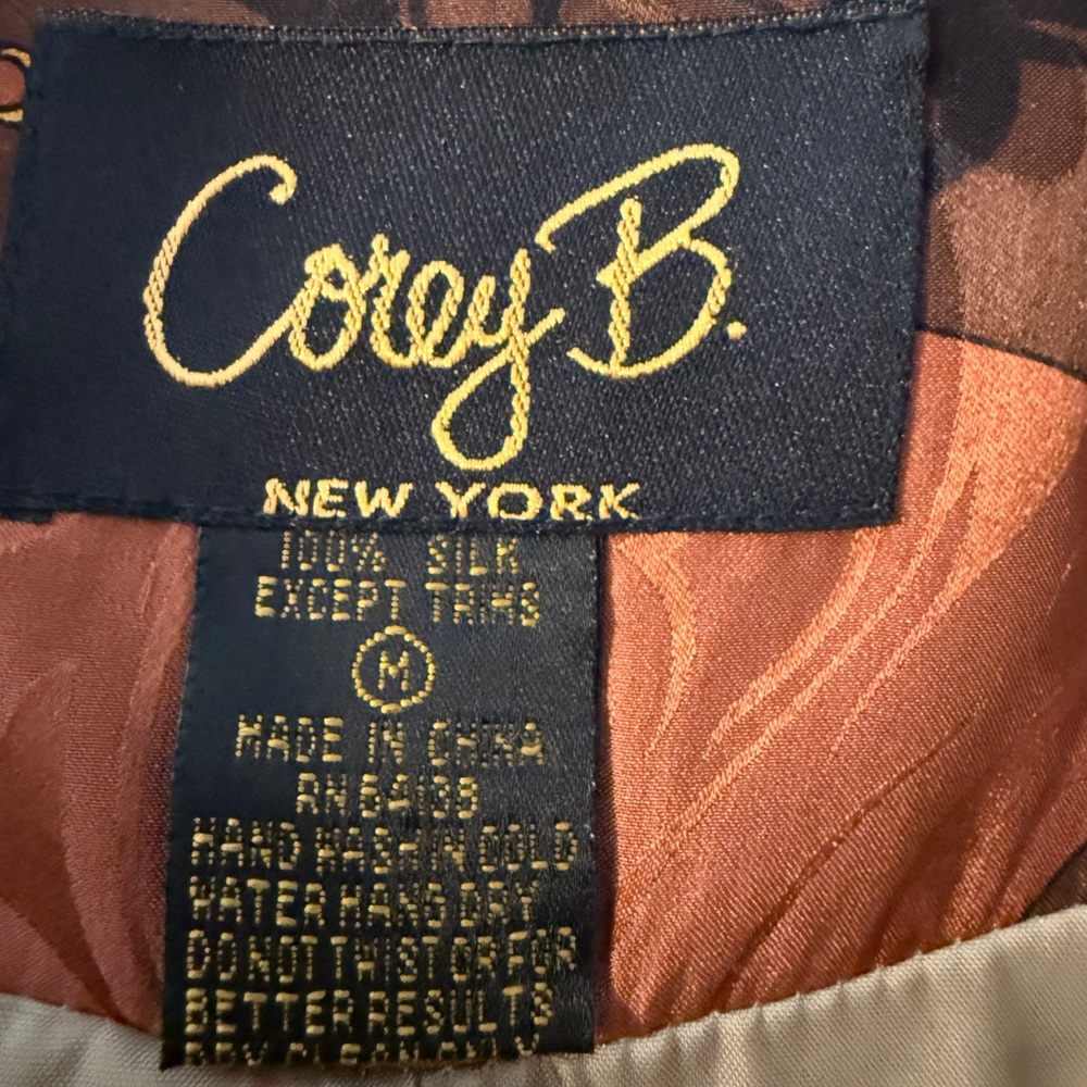 Vintage Coery B New York Silk Chain Print Jacket – Equestrian Style - Picture 10 of 12
